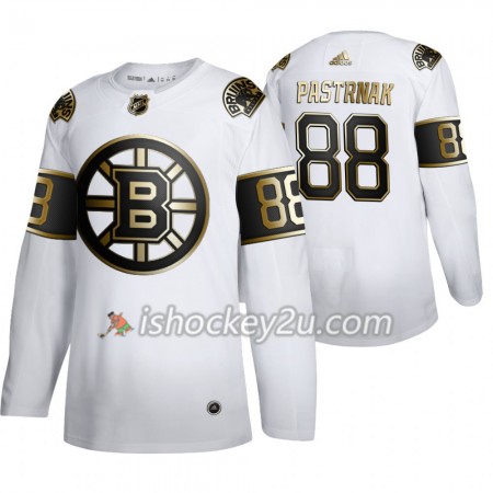 Mænd NHL Boston Bruins Trøje David Pastrnak 88 Adidas 2019-20 Golden Edition Hvid Authentic